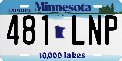 MN license plate 481LNP