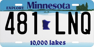 MN license plate 481LNQ