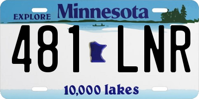 MN license plate 481LNR