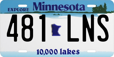 MN license plate 481LNS