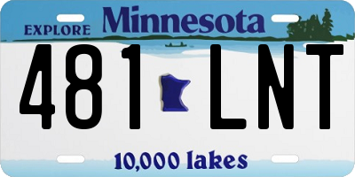 MN license plate 481LNT