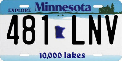 MN license plate 481LNV