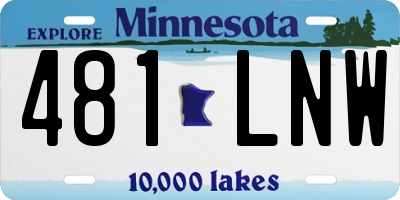 MN license plate 481LNW