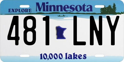 MN license plate 481LNY