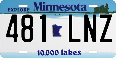 MN license plate 481LNZ