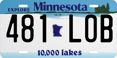MN license plate 481LOB