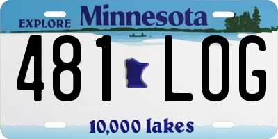 MN license plate 481LOG