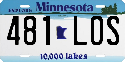 MN license plate 481LOS