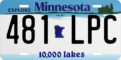 MN license plate 481LPC