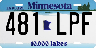 MN license plate 481LPF