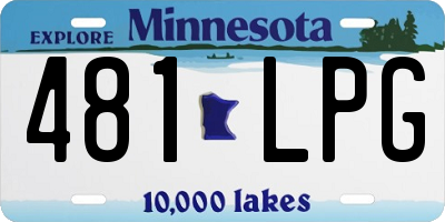 MN license plate 481LPG