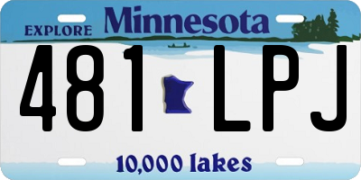 MN license plate 481LPJ