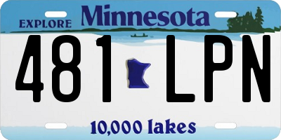 MN license plate 481LPN