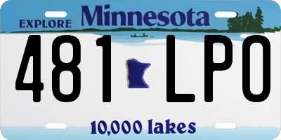 MN license plate 481LPO