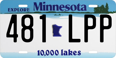 MN license plate 481LPP