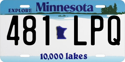 MN license plate 481LPQ