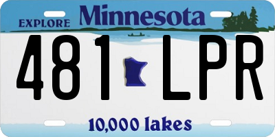 MN license plate 481LPR