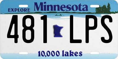 MN license plate 481LPS
