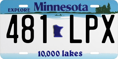 MN license plate 481LPX