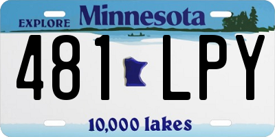 MN license plate 481LPY