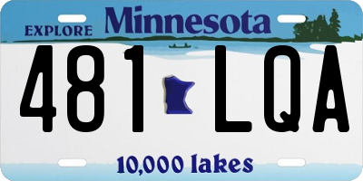 MN license plate 481LQA