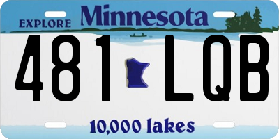MN license plate 481LQB