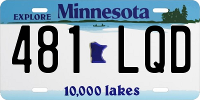 MN license plate 481LQD