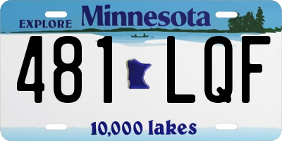 MN license plate 481LQF