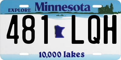 MN license plate 481LQH