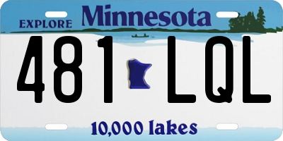 MN license plate 481LQL