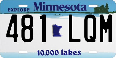 MN license plate 481LQM