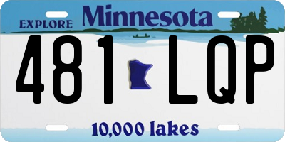 MN license plate 481LQP