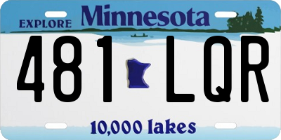 MN license plate 481LQR