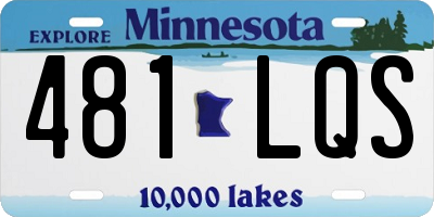 MN license plate 481LQS