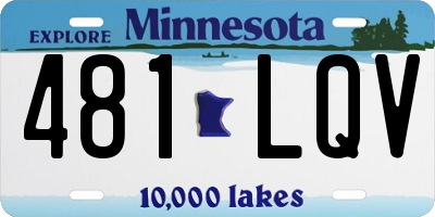 MN license plate 481LQV