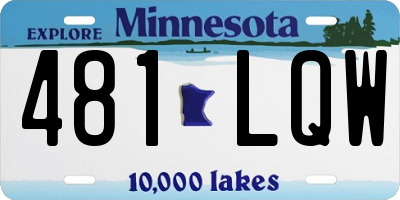 MN license plate 481LQW