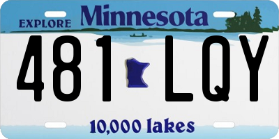 MN license plate 481LQY
