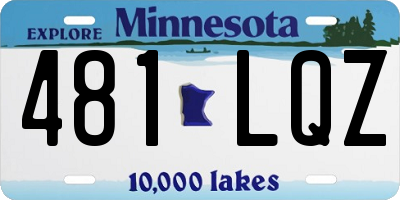 MN license plate 481LQZ