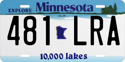 MN license plate 481LRA