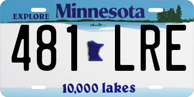 MN license plate 481LRE