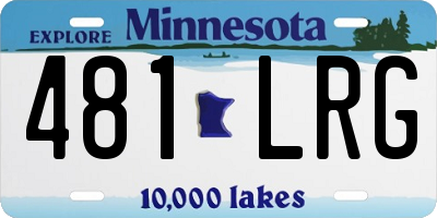 MN license plate 481LRG