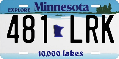 MN license plate 481LRK
