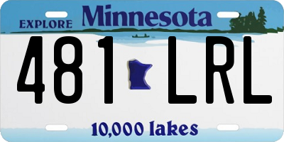 MN license plate 481LRL