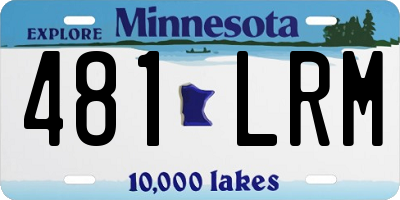 MN license plate 481LRM