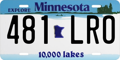 MN license plate 481LRO