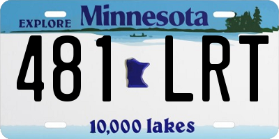 MN license plate 481LRT