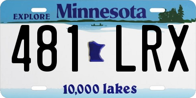 MN license plate 481LRX