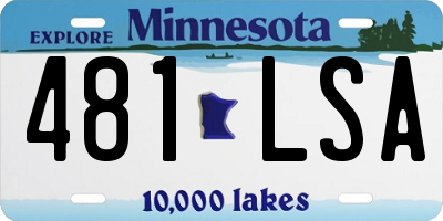 MN license plate 481LSA
