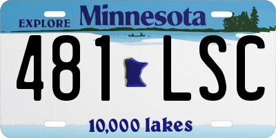 MN license plate 481LSC