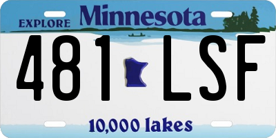 MN license plate 481LSF